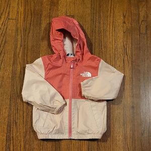 The North Face Kids' Coral and Pink Hooded Wind Breaker